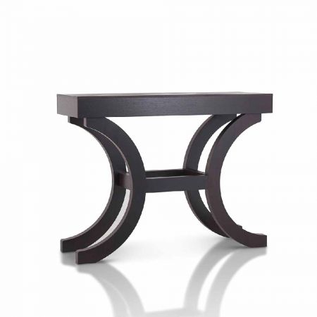 Die Höhe des Halbkreises kann je nach Radius angepasst werden, was sich auch auf die Gesamthöhe des Konsolentisches auswirkt.